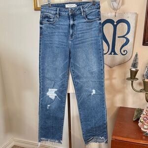 Sz 28 Hidden Distressed Blue Jeans